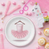 Ballerina Tutu Ballet Pink Girly Elegant Glam Papieren Bordje (Feest)