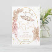 Ballerina Tutu Birthday Party Kaart (Staand voorkant)