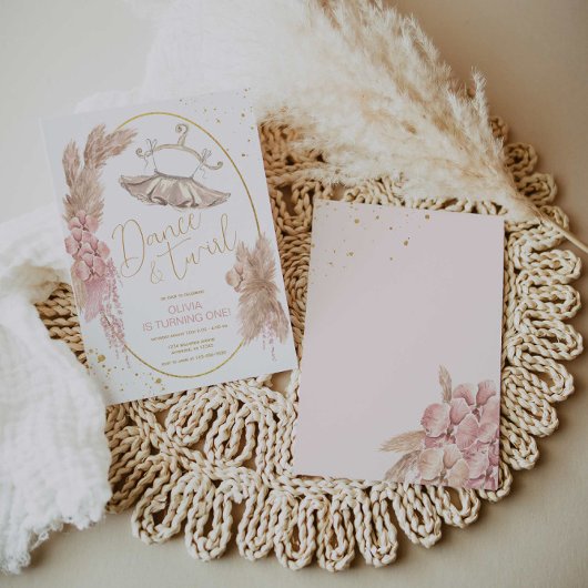 Ballerina Tutu Birthday Party Kaart