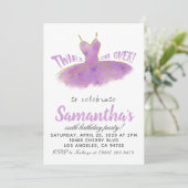Ballerina TuTu Birthday Uitnodiging (Staand voorkant)