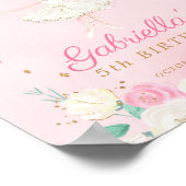 Ballerina Tutu Birthday Welcome Sign Poster (Hoek)