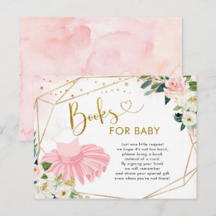 Ballerina Tutu Books for Baby Baby shower Uitnodiging Briefkaart