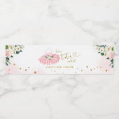 Ballerina Tutu Cute Birthday Water Bottle Labels Waterfles Etiket (Enkel label)