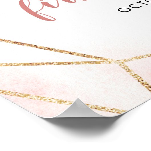 Ballerina Tutu First Birthday Welcome Sign. Poster (Hoek)