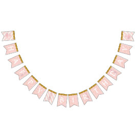 Ballerina Tutu Girl Pink Gold Decor Vlaggetjes