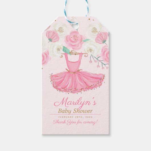 Ballerina Tutu Jurk Dank u Cadeaulabel (Voorkant)