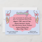 Ballerina Tutu Leuke Verjaardag Uitnodiging (Achterkant)