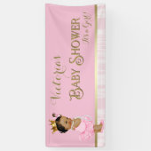 Ballerina Tutu Parel Baby Shower Spandoek (Verticaal)