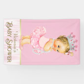 Ballerina Tutu Pearl Baby shower Spandoek (Horizontaal)