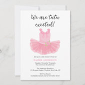 Ballerina Tutu Pink Baby shower Uitnodiging (Voorkant)
