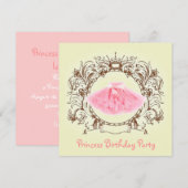 Ballerina Tutu Prinses Verjaardagsfeest uitnodigin Kaart (Voorkant / Achterkant)