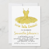 Ballerina TuTu verjaardagsuitnodiging Kaart (Voorkant)