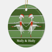Ballerina Twins Kerst Special Keramisch Ornament (Links)