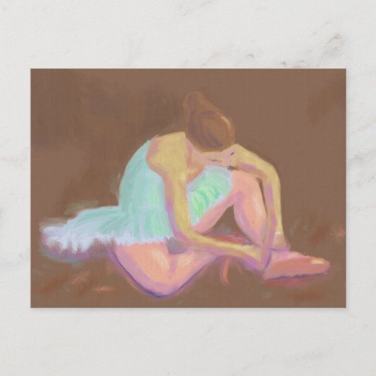Ballerina Tying her Shoes, Briefkaart (Voorkant)