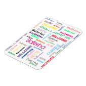 Ballerina Typografie Flexible Photo Magnet Magneet (Linkerzijde)
