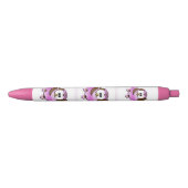 ballerina uil blauwe inkt pen (Voorkant)