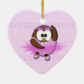 ballerina uil keramisch ornament (Voorkant)