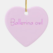 ballerina uil keramisch ornament (Achterkant)