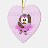 ballerina uil keramisch ornament (Links)