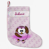 ballerina uil kleine kerstsok (Voorkant)