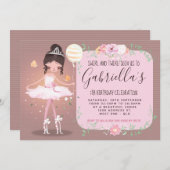 Ballerina Uitnodiging (Voorkant / Achterkant)