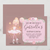 Ballerina Uitnodiging (Voorkant / Achterkant)