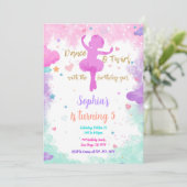 Ballerina Uitnodiging  (Staand voorkant)