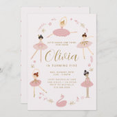 Ballerina uitnodiging · Ballet uitnodiging · Moder (Voorkant / Achterkant)