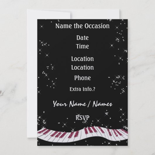 Ballerina uitnodiging door SRF (Achterkant)