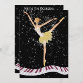 Ballerina uitnodiging door SRF (Voorkant / Achterkant)