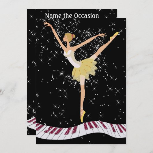 Ballerina uitnodiging door SRF (Voorkant / Achterkant)