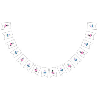 Ballerina unicorns-vlaggen vlaggetjes
