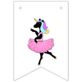 Ballerina unicorns-vlaggen vlaggetjes (Eerste vlag)