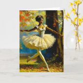 Ballerina van zachte fluisteringen kaart (Gele Bloem)