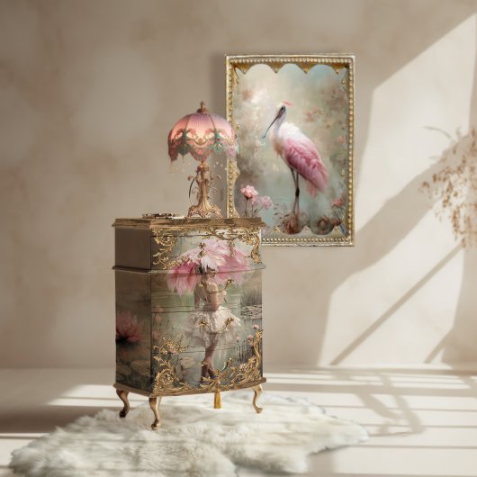  ballerina, veren & kant, Lotus Lake Tissuepapier