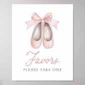 Ballerina Verjaardag Favorieten Teken Poster (Voorkant)