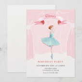 Ballerina verjaardag kaart (Voorkant / Achterkant)