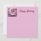 BALLERINA Verjaardag Kaart ~ jong kind ~ Roze ~ (Achterkant)