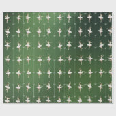 Ballerina Verjaardag Kerstmis Wrapping Paper Cadeaupapier (Vlak)