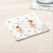 Ballerina Verjaardag Party Paper Onderzetter (Schuin)