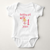 Ballerina Verjaardag roze Romper (Voorkant)