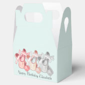 Ballerina Verjaardag Roze Teen Schoenen Favor Box Bedankdoosjes (Geopend)