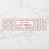 Ballerina verjaardag schattige bunny meisje pastel waterfles etiket (Enkel label)