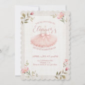 Ballerina Verjaardag, Tutu, Roze Tutu, Meisje Verj Kaart (Voorkant)