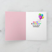 Ballerina verjaardag voor kleindochter kaart (Binnen)