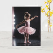 Ballerina verjaardag voor kleindochter kaart (Gele Bloem)