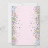 Ballerina Verjaardagsfeest Roze Glitter Ontwerp Kaart (Achterkant)