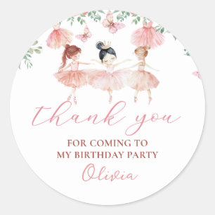 Ballerina verjaardagsfeest Sticker