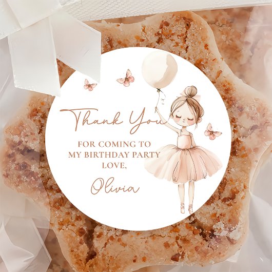 Ballerina verjaardagsfeest Sticker