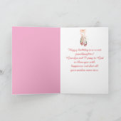 Ballerina verjaardagskaart voor kleindochter bedankkaart (Binnen)